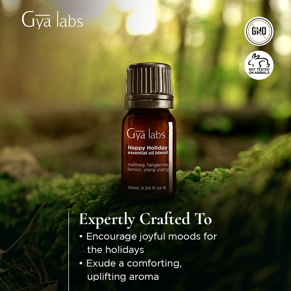 Gya Labs Holiday Essential Oil Blend – Comforting & Uplifting Aromatherapy (0.34 fl oz)
