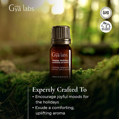Gya Labs Holiday Essential Oil Blend – Comforting & Uplifting Aromatherapy (0.34 fl oz)
