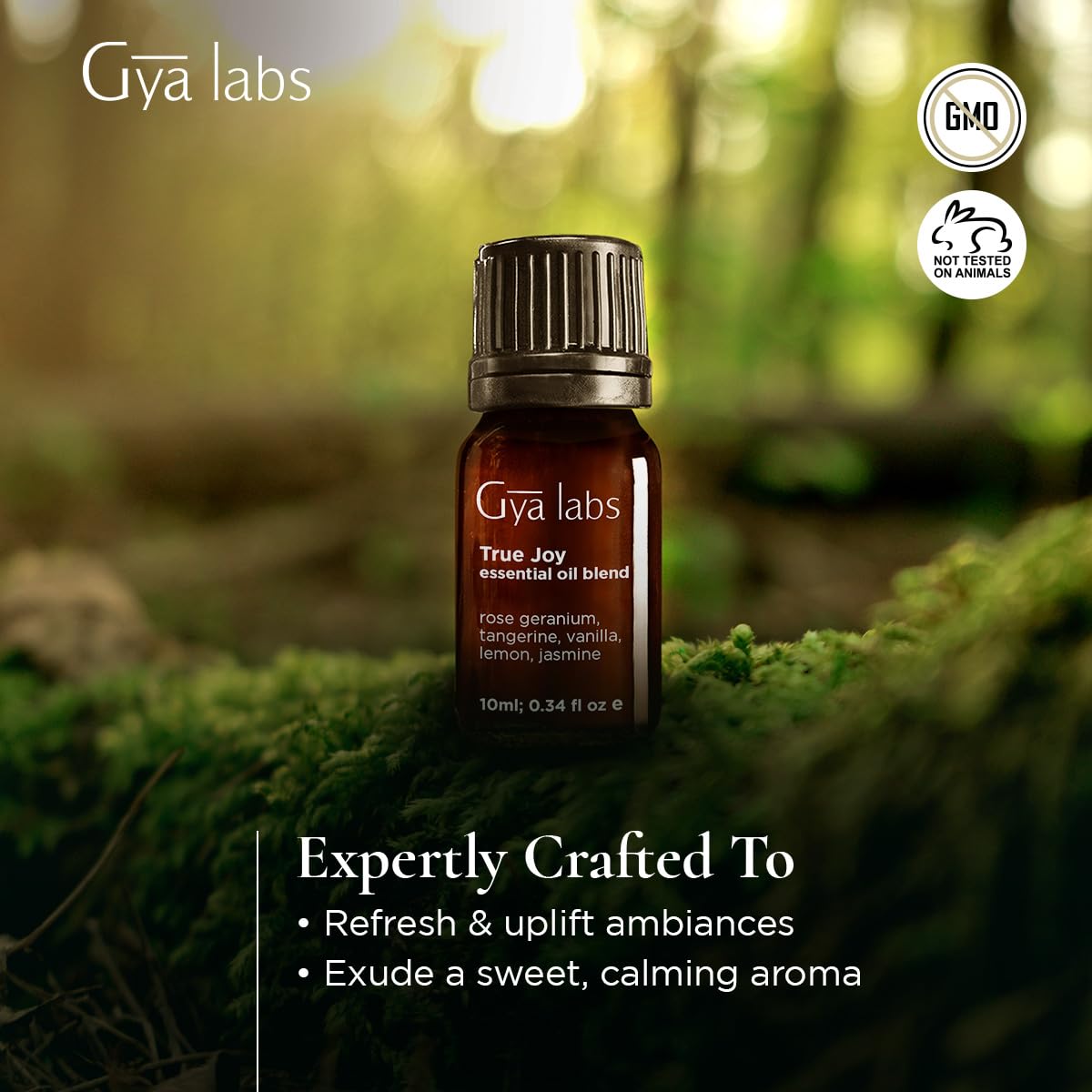 Gya Labs Joy Essential Oil Blend - 100% Pure True Joy Essential Oil (0.34 fl oz) | Calming & Uplifting