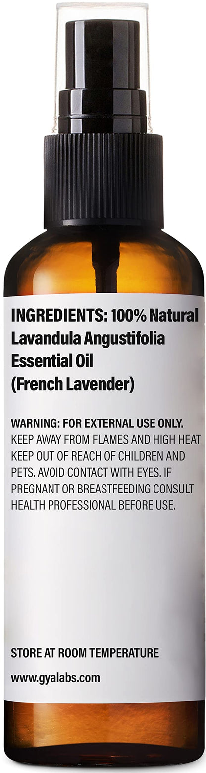 Gya Labs French Lavender Hydrosol - 3.4 Fl Oz | Face & Body Mist, Pillow & Linen Spray