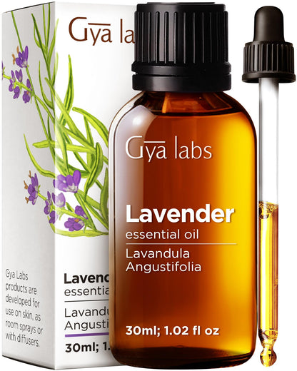 Gya Labs Lavender Essential Oil 1.02 Fl Oz | Pure for Hair, Skin & Diffuser