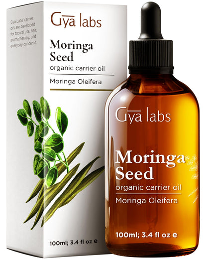 Gya Labs Moringa Seed Carrier Oil – 3.4 oz for Hair & Skin