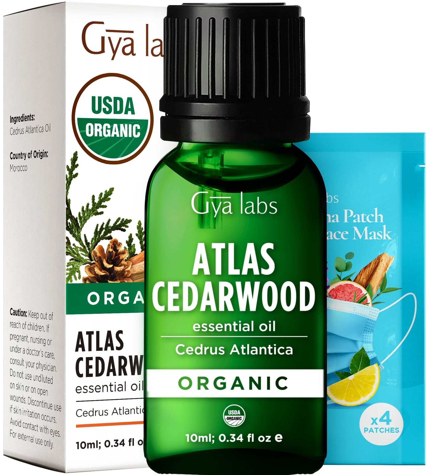 Gya Labs Organic Cedarwood Essential Oil 0.34 fl oz | Skin, Hair, Diffuser & DIY Candles
