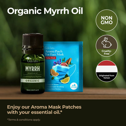 Gya Labs Organic Myrrh Essential Oil - 0.34 fl oz | Skin, Hair, Diffuser, Aromatherapy & DIY Candle Making Scents