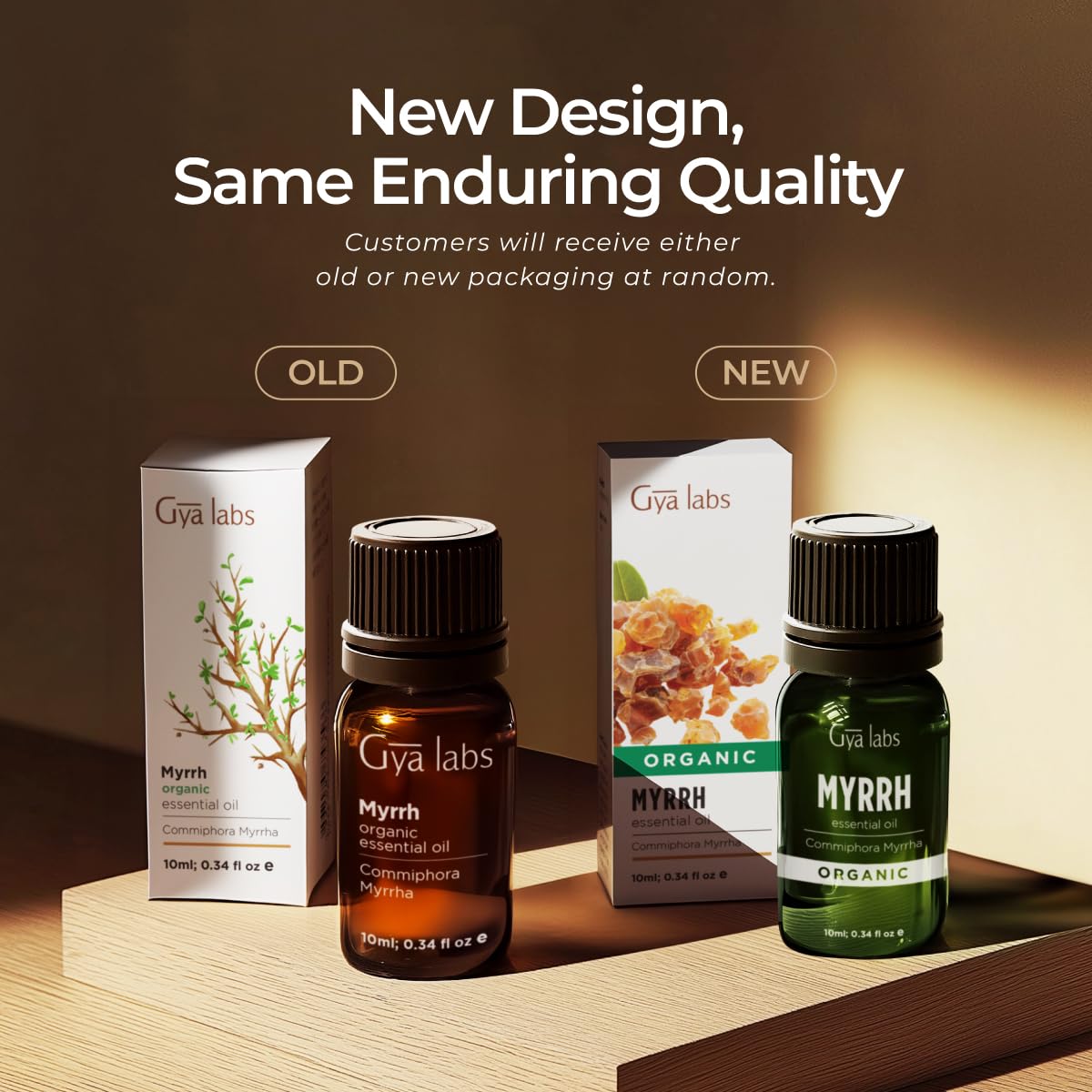 Gya Labs Organic Myrrh Essential Oil - 0.34 fl oz | Skin, Hair, Diffuser, Aromatherapy & DIY Candle Making Scents