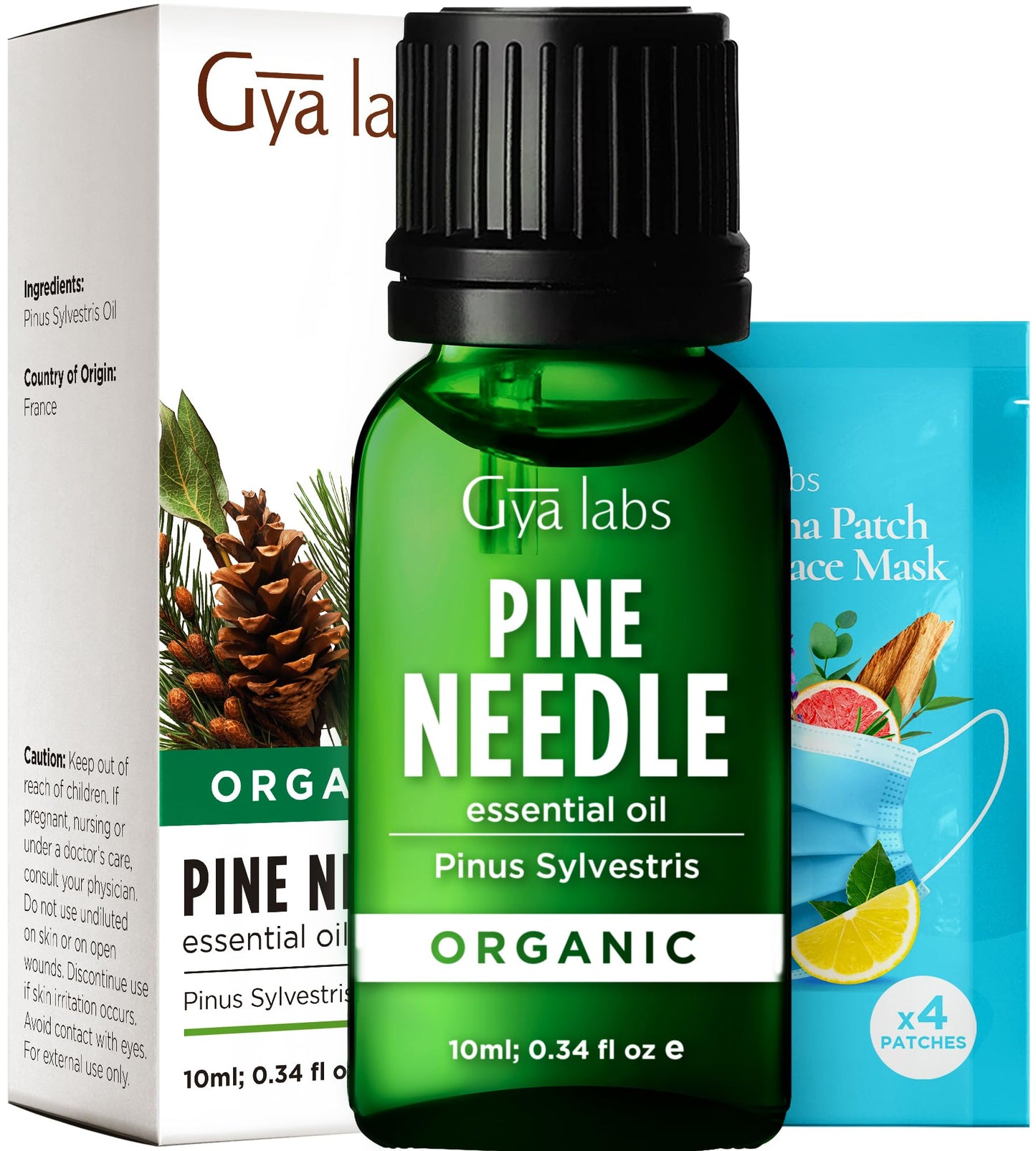 Gya Labs Organic Pine Needle Essential Oil – 0.34 fl oz | Diffuser, Skin, Hair, DIY Candle Making