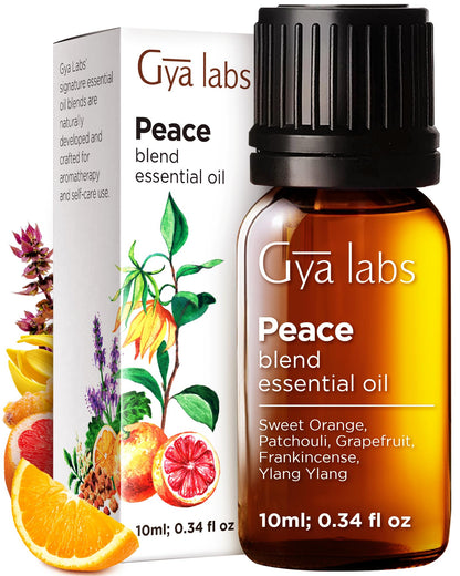 Gya Labs Peace Essential Oil Blend - Diffuser & DIY (Frankincense, Grapefruit, Patchouli)