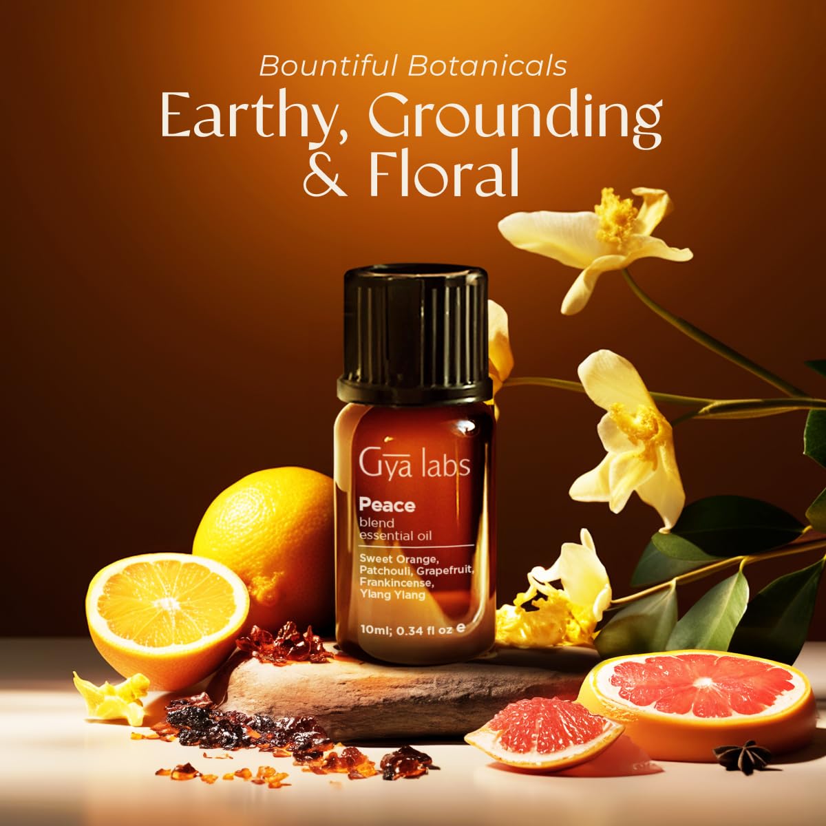 Gya Labs Peace Essential Oil Blend - Diffuser & DIY (Frankincense, Grapefruit, Patchouli)