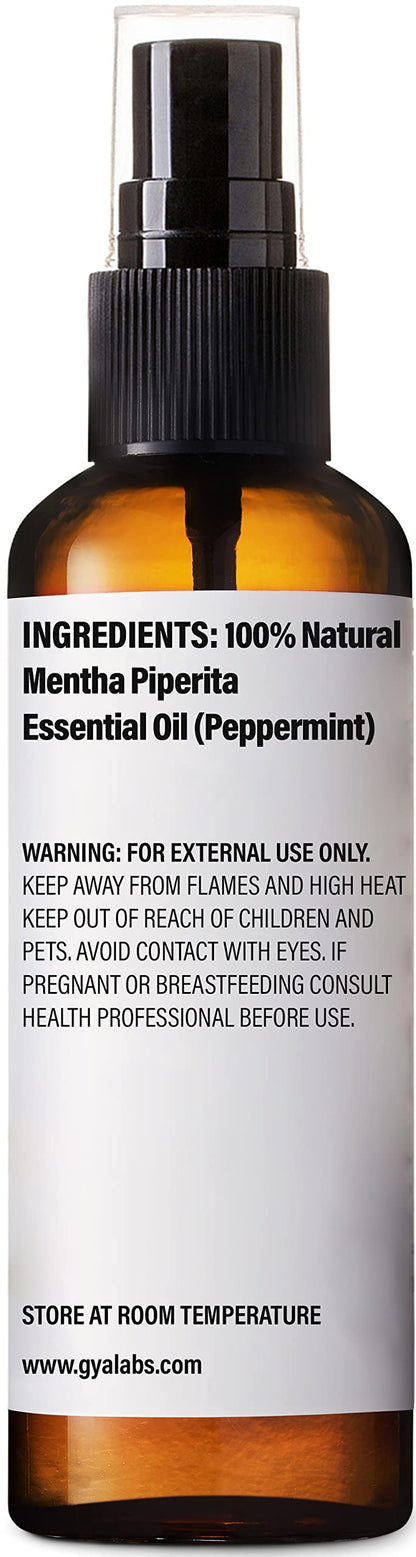 Gya Labs Peppermint Hydrosol – 3.4 fl oz | Face & Body Mist, Pillow & Linen Spray