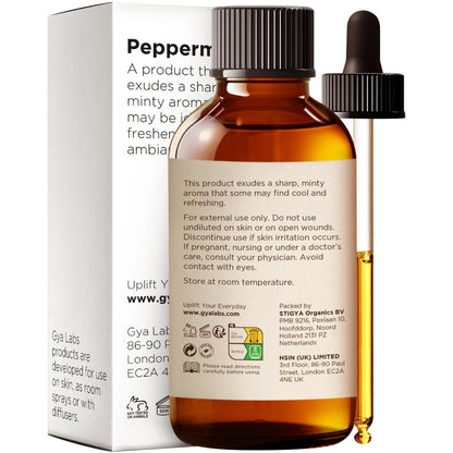 Gya Labs Peppermint Essential Oil for Hair – 4 Fl Oz | Premium Diffuser & Aromatherapy