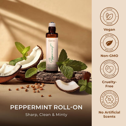 Gya Labs Peppermint Essential Oil Roll-On – 0.34 fl oz Travel Size