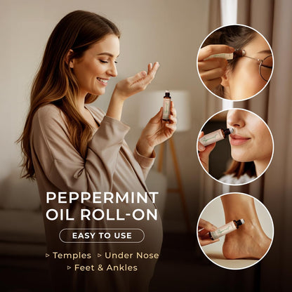 Gya Labs Peppermint Essential Oil Roll-On – 0.34 fl oz Travel Size