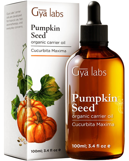 Gya Labs Pumpkin Seed Carrier Oil 3.4 oz | Hair, Skin & Scalp