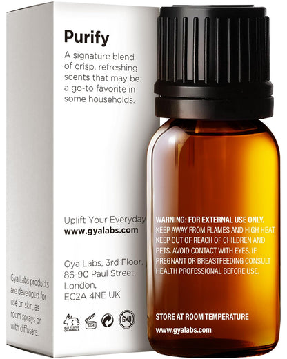 Gya Labs Purify Essential Oil Blend for Diffuser & Skin - Fresh & Cleansing Scent for Aromatherapy, Air Freshener (0.34 fl oz)