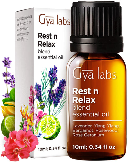 Gya Labs Rest N Relax Essential Oil Blend – Calming & Relaxing (0.34 oz)