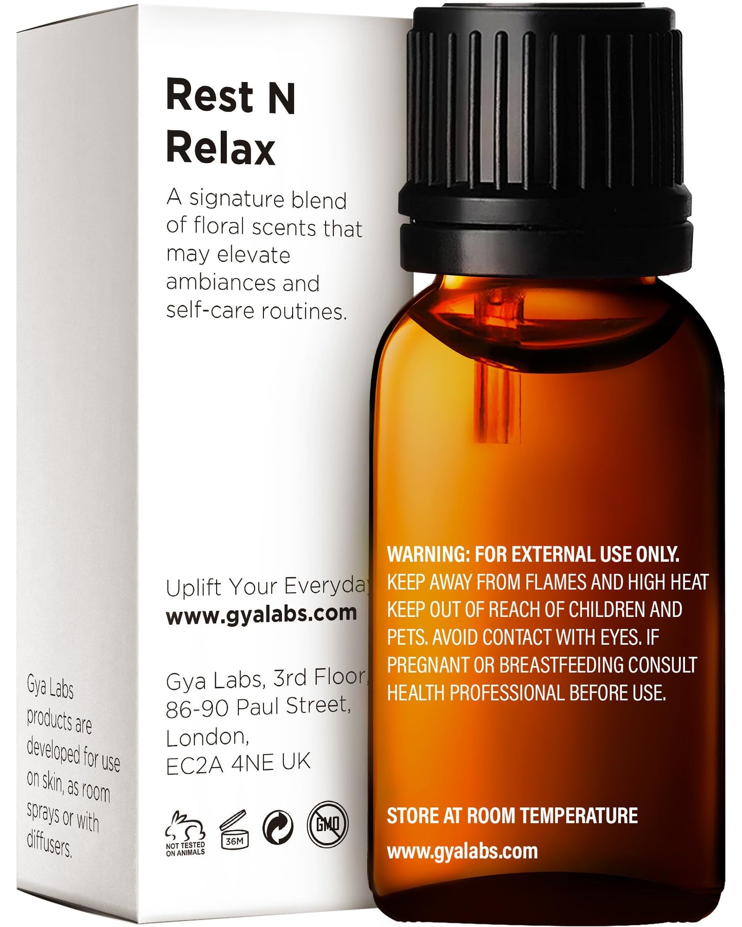 Gya Labs Rest N Relax Essential Oil Blend – Calming & Relaxing (0.34 oz)
