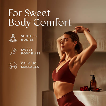 Gya Labs Rose Massage Oil – 6.76 fl oz | Non-Greasy, Relaxation & All Skin Types
