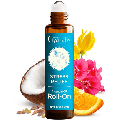 Gya Labs Stress Relief Essential Oil Roll-On - 0.34 fl oz Travel Size