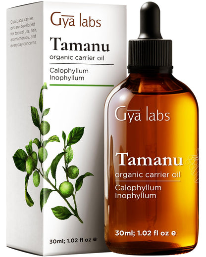Gya Labs Tamanu Carrier Oil - 1 Fl Oz for Hair, Skin, Face, Scalp & Body Massage