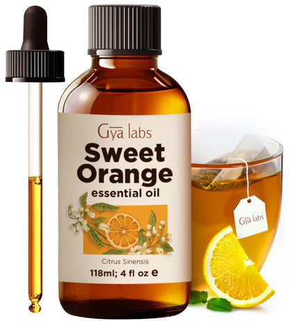 Gya Labs Orange Essential Oil – 4 Fl Oz | Premium Grade for Diffuser, Skin Care & DIY Candles