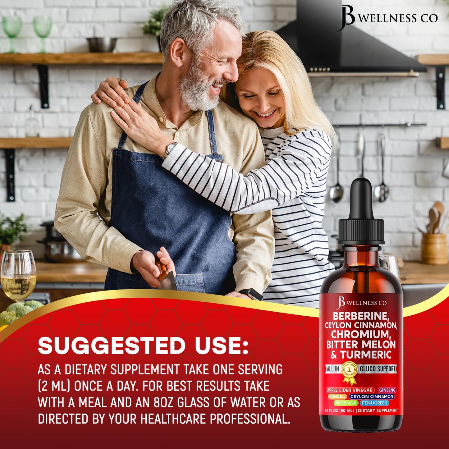 Berberine with Ceylon Cinnamon Liquid Drops 2 OZ | Bitter Melon, Glucomannan, Gymnema & More