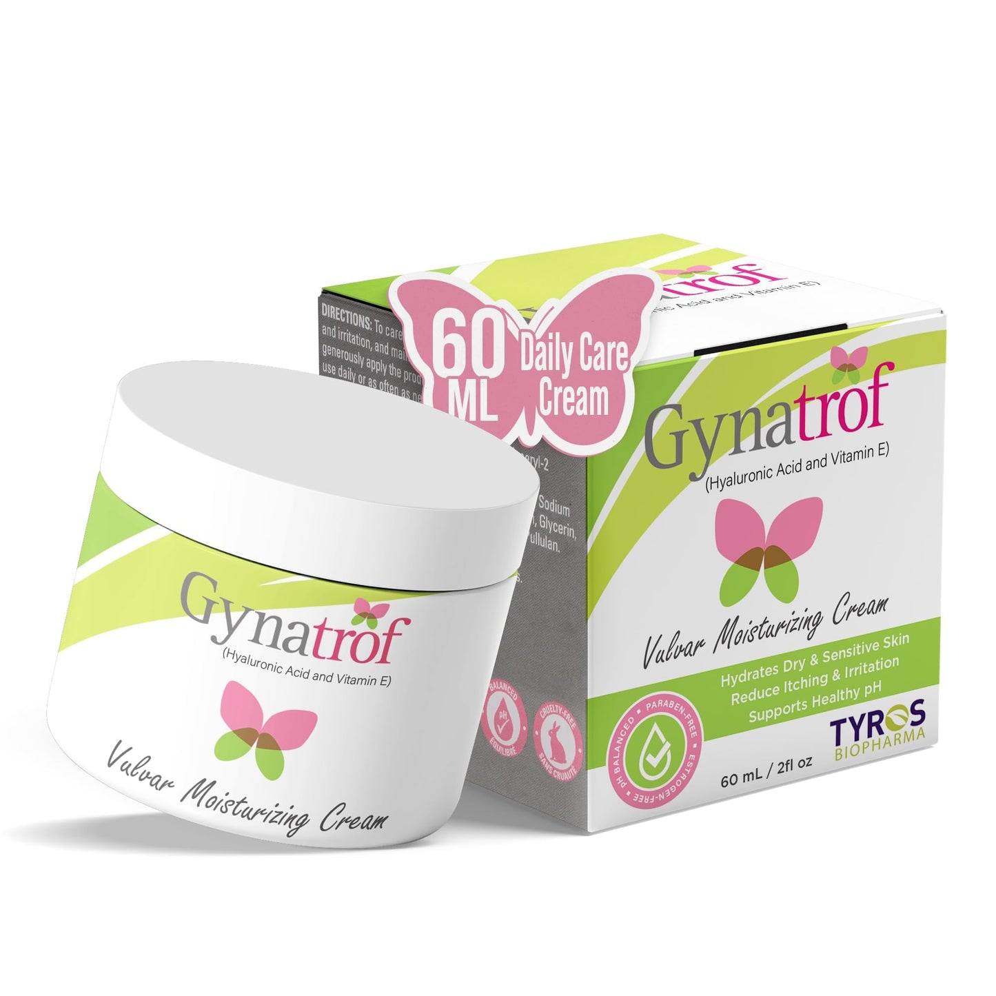 Gynatrof Vulva Moisture Cream – Gentle Hydration for Sensitive Skin, Daily Comfort, 2 oz