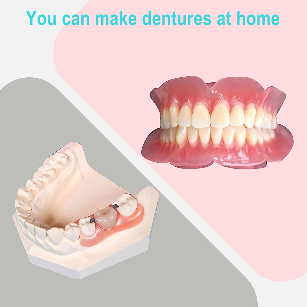 DIY Denture Kit: Full or Partial Top & Bottom Fake Teeth at Home