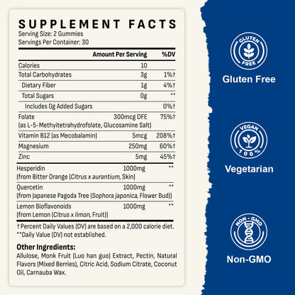 Gyumolics Flavonoid Gummies 3000mg – Bioflavonoid Complex + Vitamin C (60 Gummies)