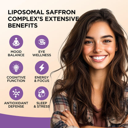 GZ HAOYUAN Liposomal Saffron Drops – 89 mg Extract with Ashwagandha, Turmeric & Vitamins A & D3 (Strawberry, 2 oz)