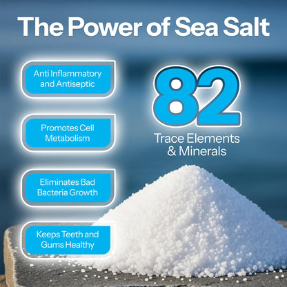 H2Ocean Healing Rinse - Natural Sea Salt Mouthwash (Alcohol & Fluoride Free) Lemon Ice - 8 oz