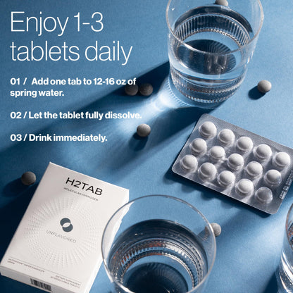 Molecular H2TAB Hydrogen Tablets – 12 PPM, 30 Count, Unflavored
