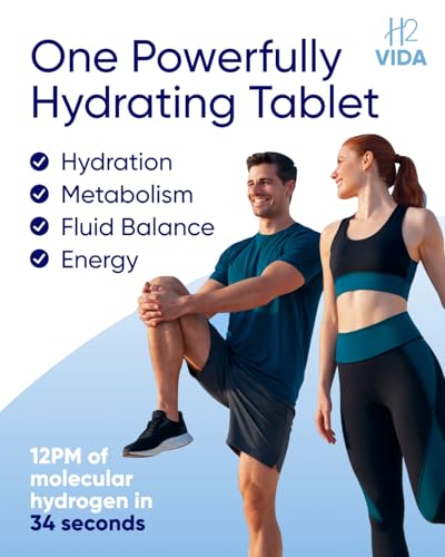 H2Vida Hydrogen Water Tablets – Magnesium for Energy, Detox, Hydration & Focus | Lemon Lime, 20 Tablets