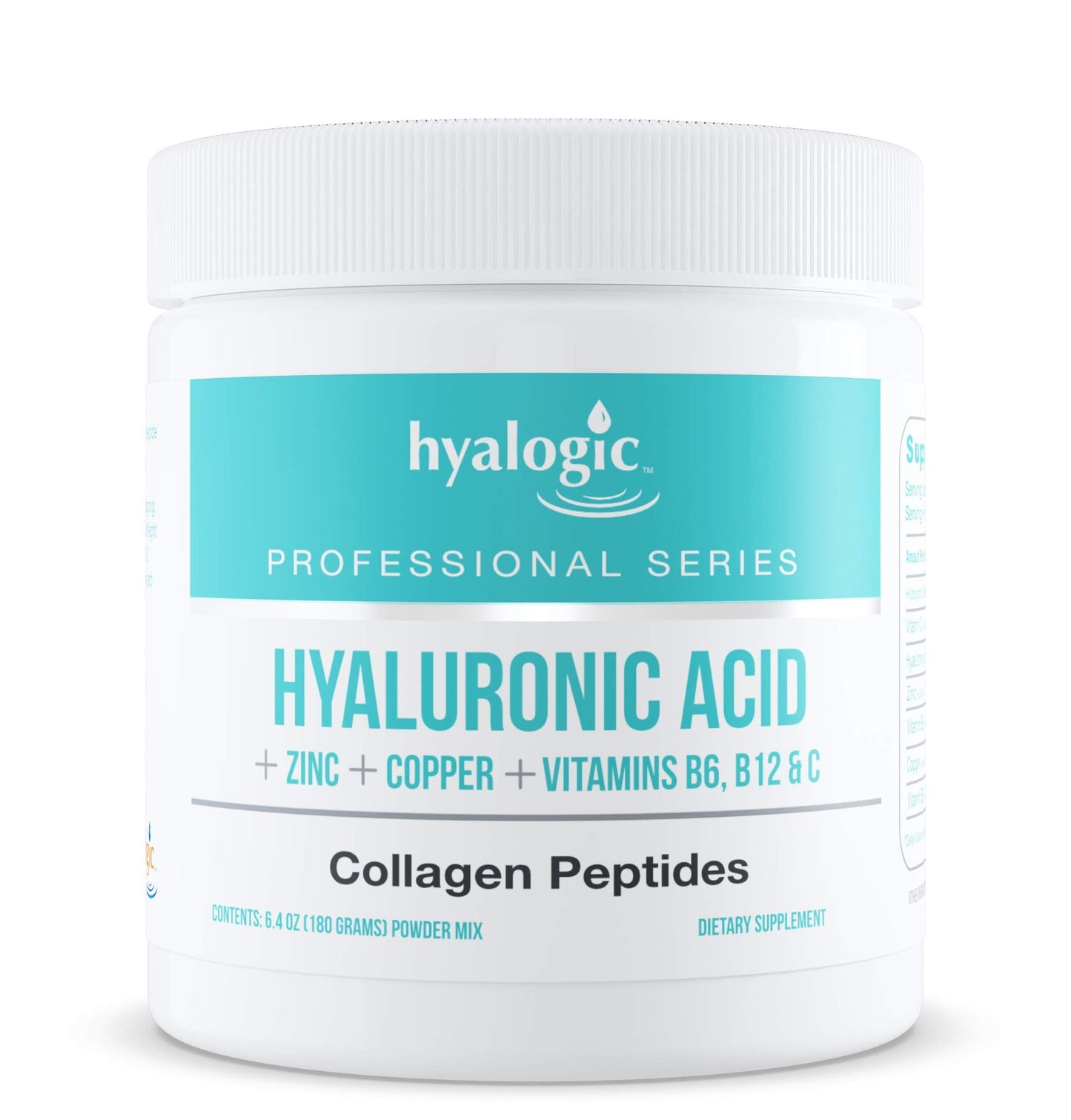 HA Professionals Collagen Powder – Skin & Joints with Hyaluronic Acid, B Vitamins, Zinc & Copper (6.4 oz)