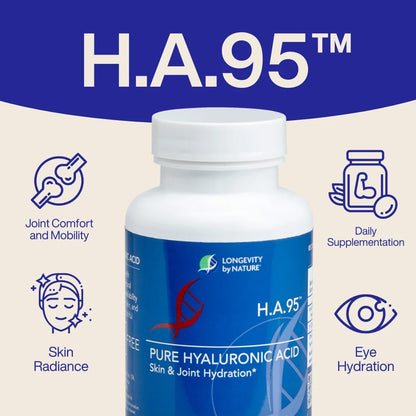 Longevity by Nature H.A.95 Hyaluronic Acid – Joint & Skin Hydration