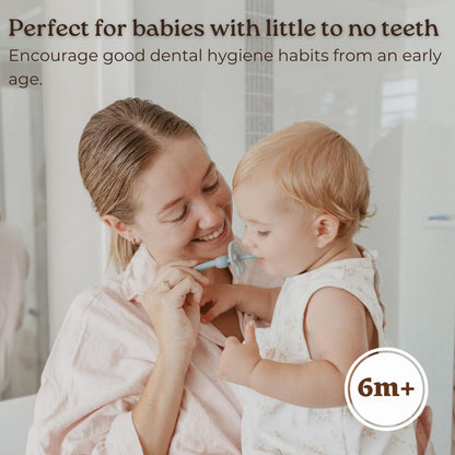 Haakaa 360° Silicone Baby Toothbrush – Soft, BPA-Free, 6+ Months