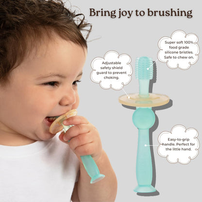 Haakaa 360° Silicone Baby Toothbrush – Soft, BPA-Free, 6+ Months
