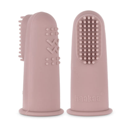 Haakaa Silicone Baby Finger Toothbrush – 2 Pack, Soft Food-Grade Silicone, Infants, Babies & Kids