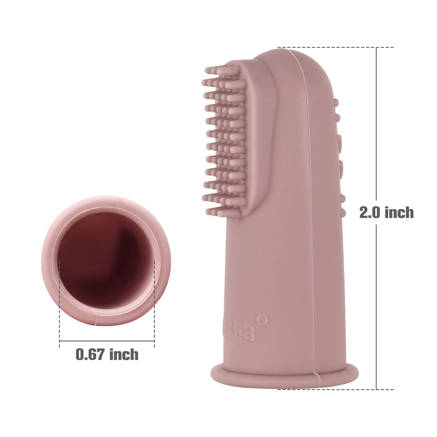 Haakaa Silicone Baby Finger Toothbrush – 2 Pack, Soft Food-Grade Silicone, Infants, Babies & Kids