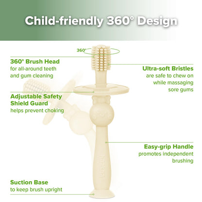 Haakaa Infant Toothbrush – 360° All‑Round Baby Toothbrush (6m+)