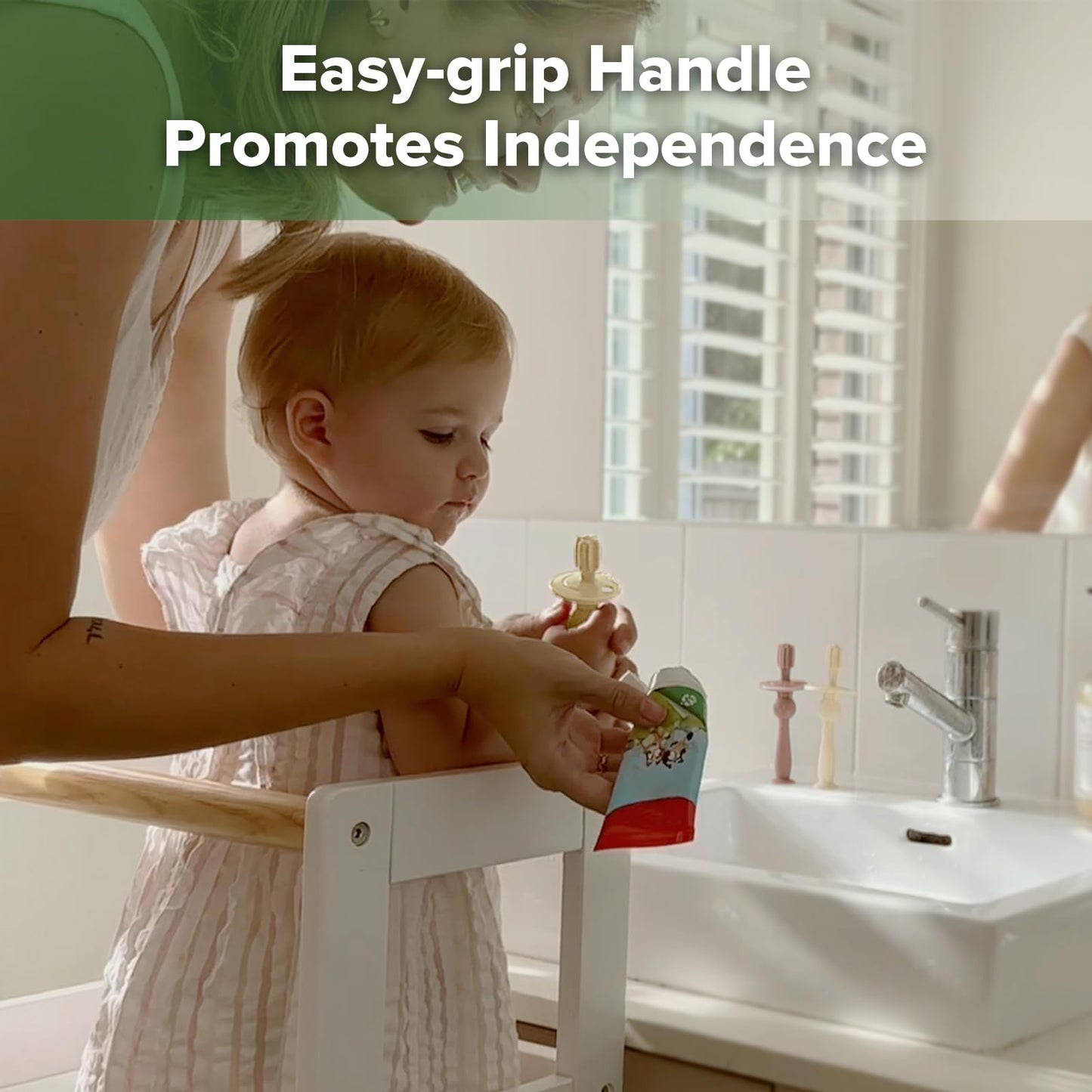 Haakaa Infant Toothbrush – 360° All‑Round Baby Toothbrush (6m+)