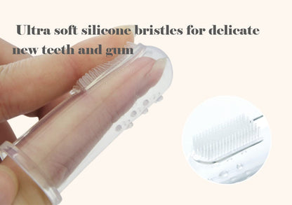 Haakaa Silicone Baby Finger Toothbrush Set - 360° Bristles | 2-Pack, BPA Free, 0m+