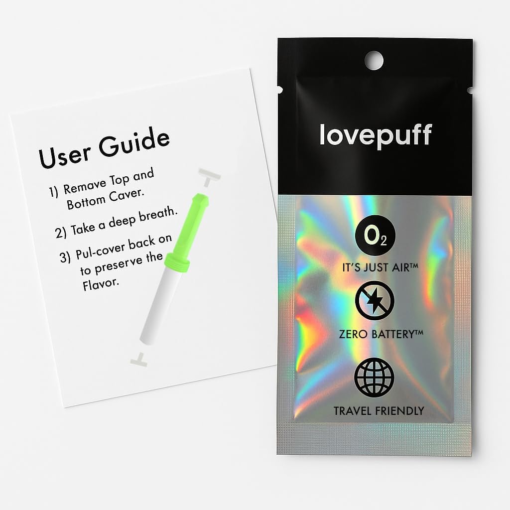 LovePuff Habit Replacing Breathing Stick – Mint Fresh, Non-Electric, Non-Addictive (1 Piece)