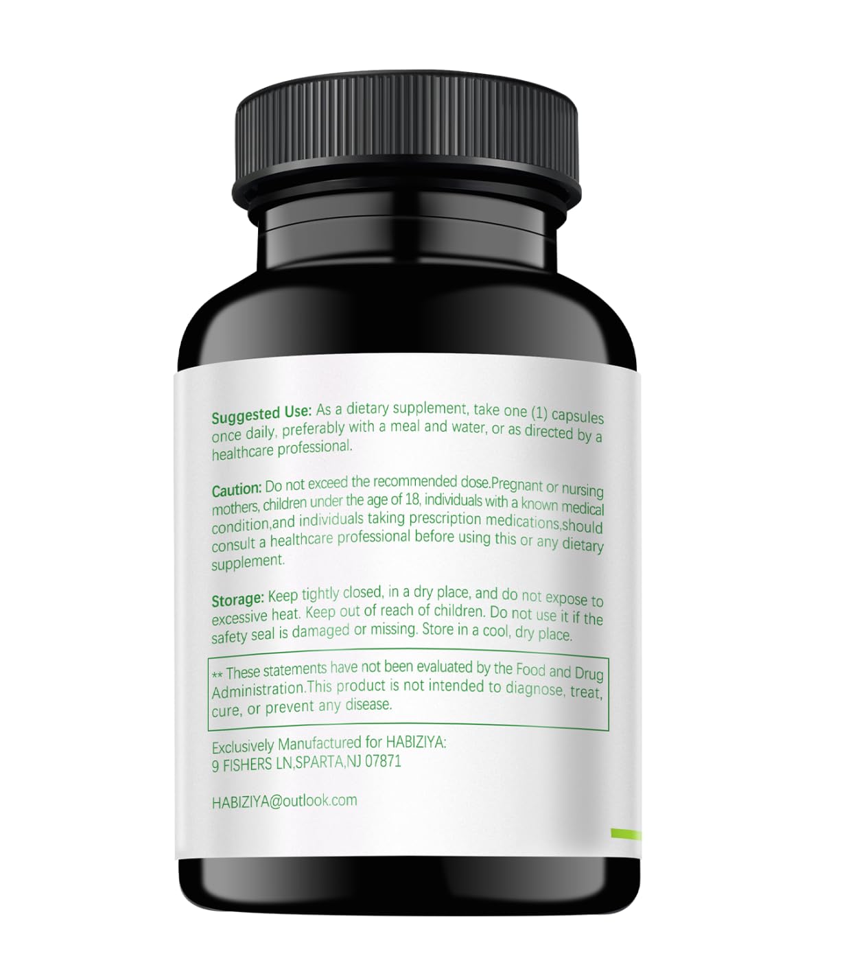 HABIZIYA Cortisol Manager – Adrenal Support for Women & Men (60 Count) | Ashwagandha, Rhodiola Rosea, Holy Basil | Vegan & Non-GMO
