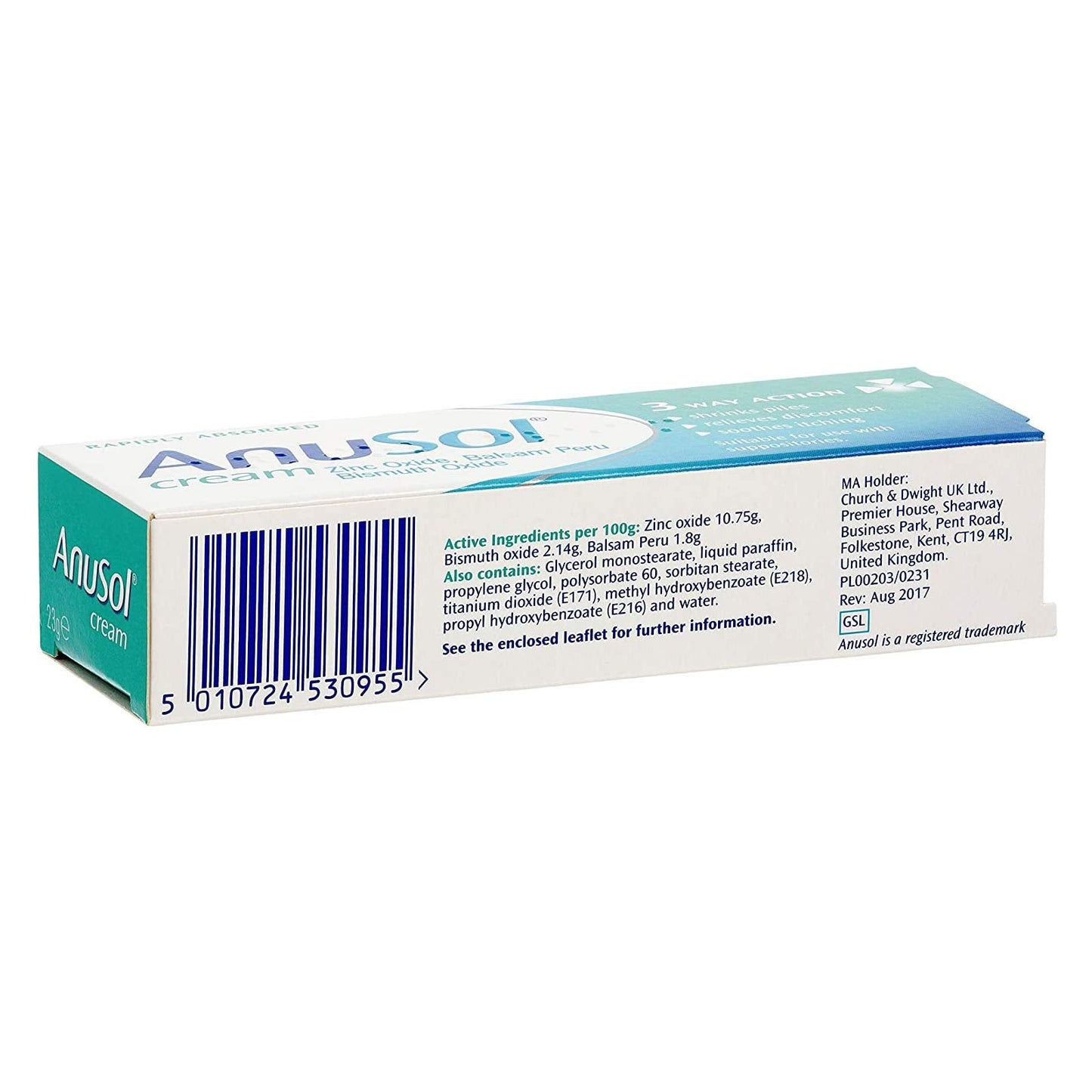 Anusol Cream Haemorrhoid Treatment 23G - Fast Relief for Piles