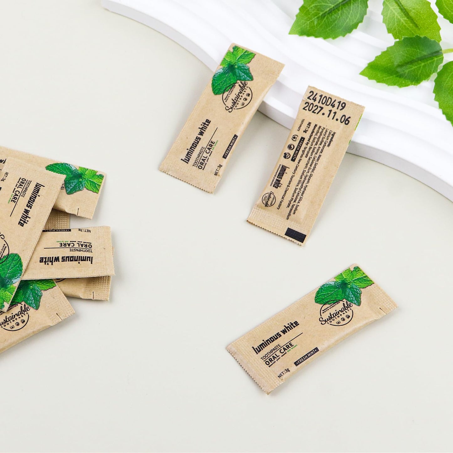 HAIFOTRVA 30 Pack Travel Toothpaste 0.105 oz – Mini Mint for Hotels