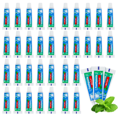 HAIFOTRVA 0.176 oz Bulk Travel Size Toothpaste – 30 Mint Tubes for Hotels, Guests & Travel
