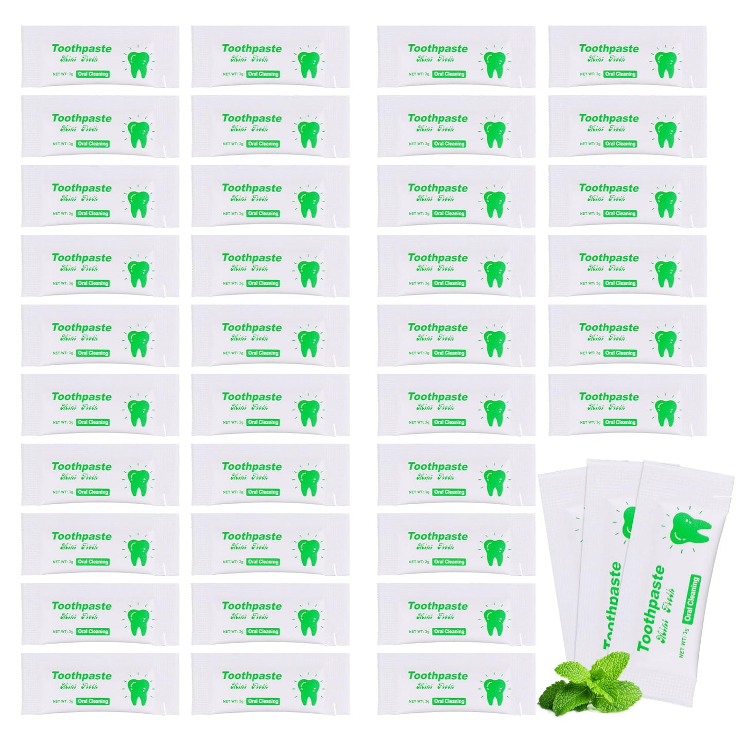 HAIFOTRVA Travel Size Toothpaste 30 Pack – 0.105 oz Mint, Bulk Hotel & Guest Supplies