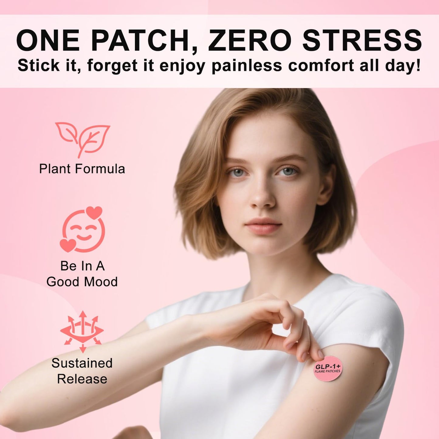 Haiphy GLP-1 Patches - Natural Ingredients, 8-Hour Energy & Health Support (60 Count) 2 Packs