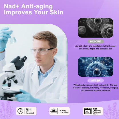 Haiphy NAD+Patches NMNH & Resveratrol | Anti-Aging & Metabolism Support | 2 Packs (60 Patches Each)