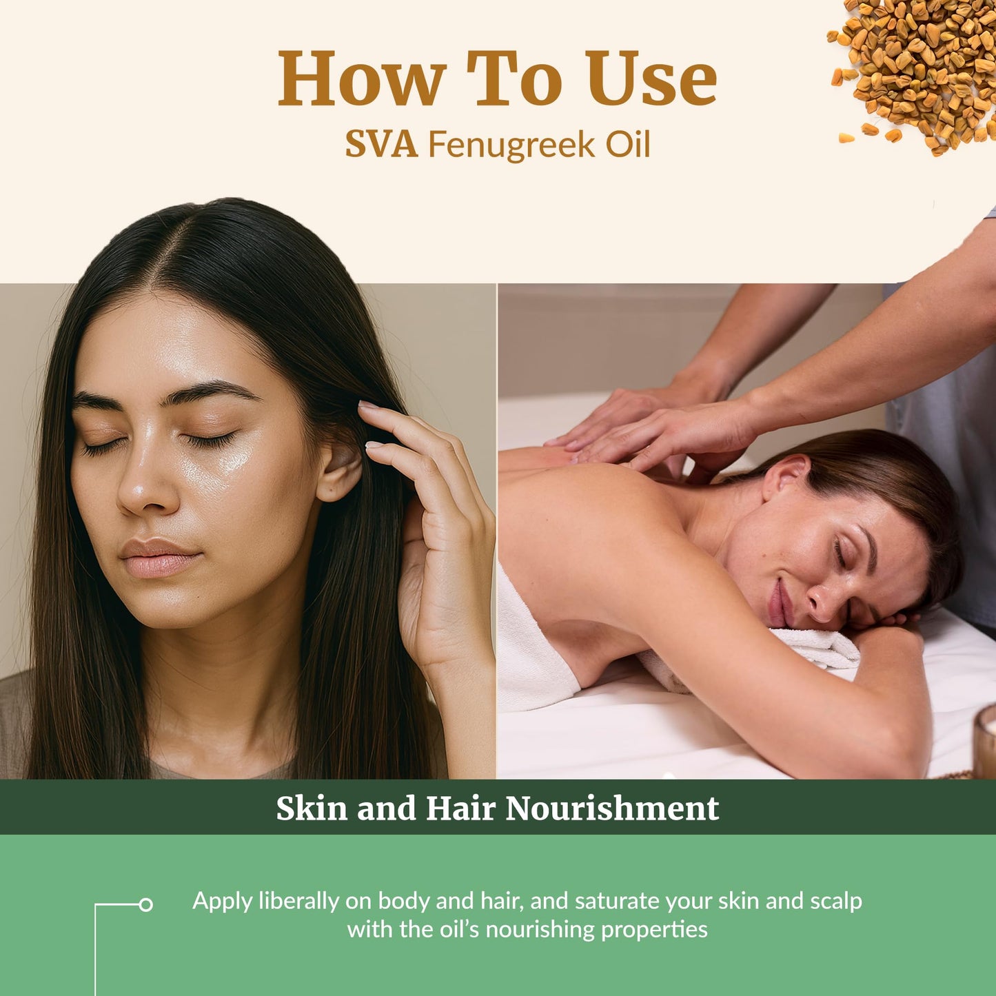 SVA Fenugreek Oil 4oz (118ml) – Premium Carrier Oil for Hair, Scalp & Skin Care (Dropper)